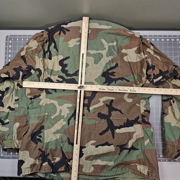 Vintage M65 Field Jacket Large Alpha Ind Woodland Camo Grunge Streetwear Skater - Picture 11 of 15